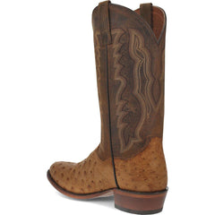dan-post-gehrig-mens-saddle-western-ostrich-boots - Size: 