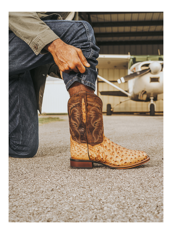 KERSHAW FULL QUILL OSTRICH BOOT