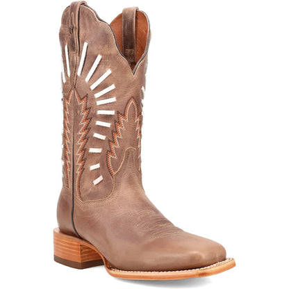 Dan Post Lacey Womens Tan Leather Square Square Toe Western Cowboy Boot