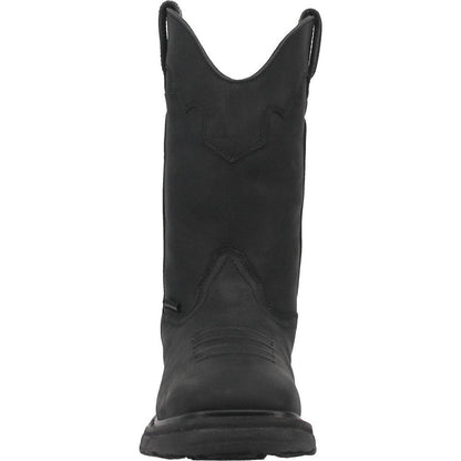 Dan Post Blayde Waterproof Black Square Toe Leather Boot