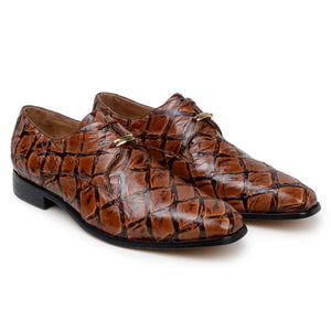 Belvedere Renzo - Antique Almond Alligator Oxford