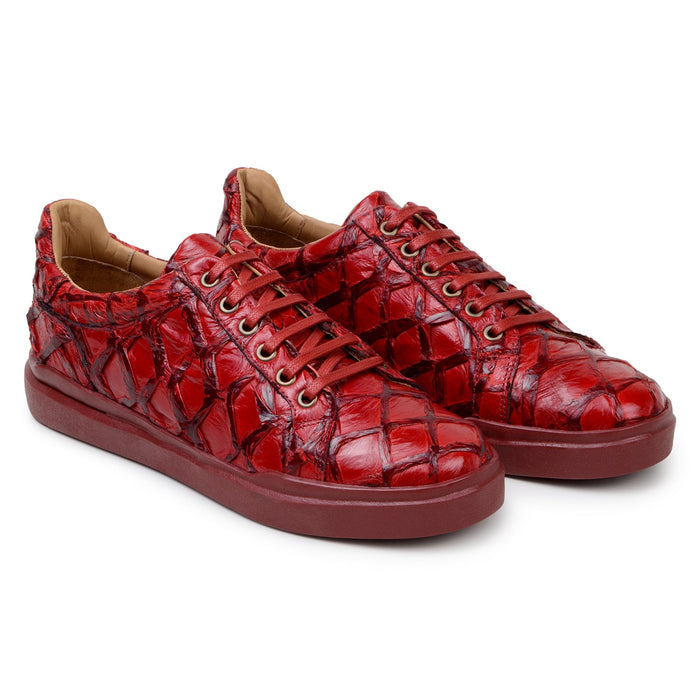 Belvedere Kingstone Red Alligator Oxford