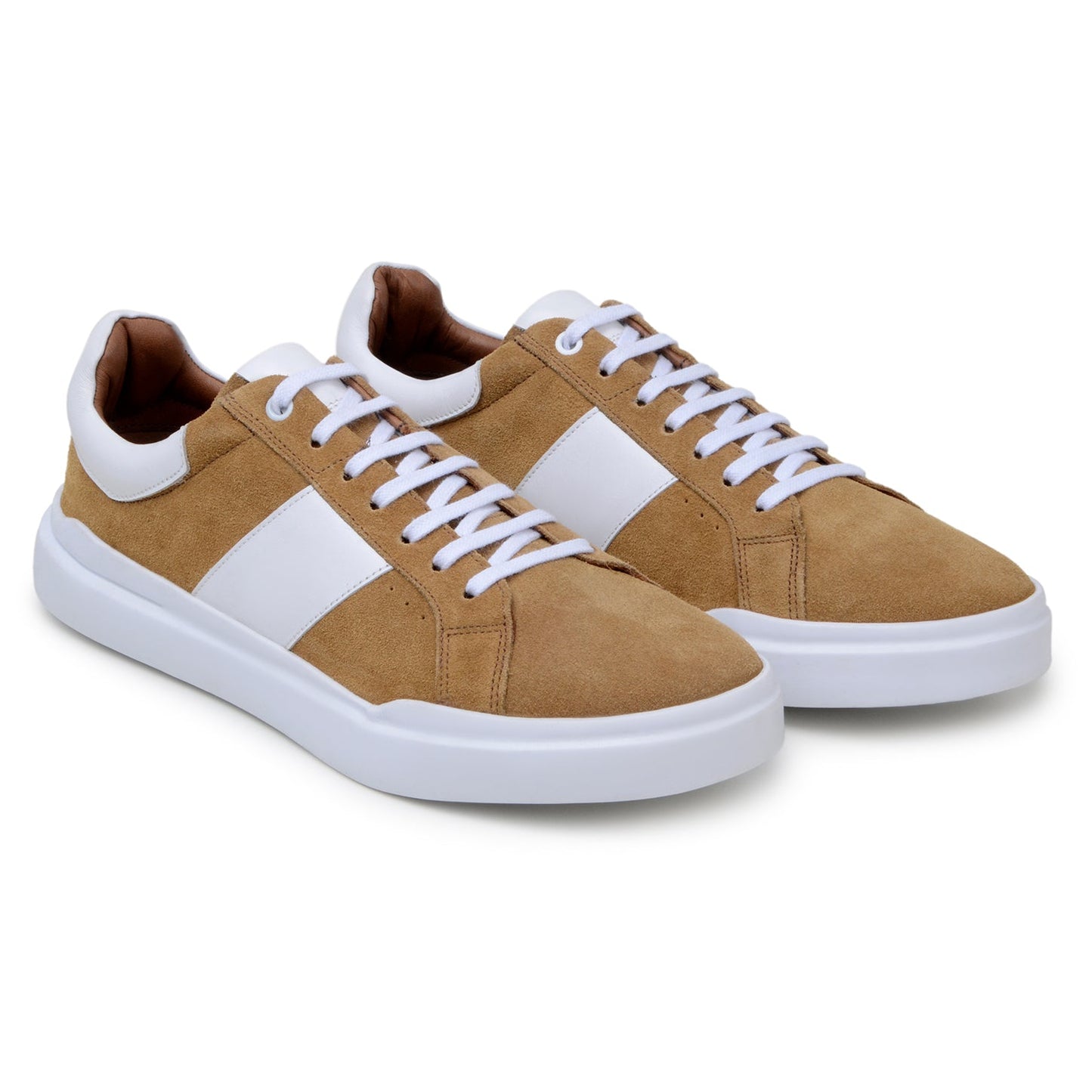 Belvedere Olivier Tan/White Leather Spectator Shoe