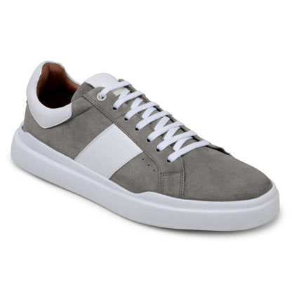 Belvedere Olivier Gray/White Ostrich Leather Luxury Shoe