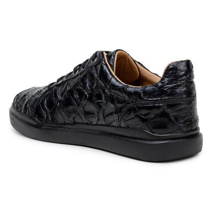 Belvedere Kingstone Black Genuine Alligator Loafer