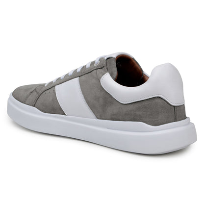 Belvedere Olivier Gray/White Ostrich Leather Luxury Shoe