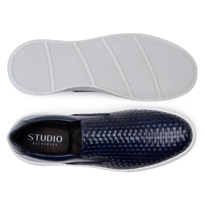 Belvedere Fernando Navy Alligator Leather Dress Shoe