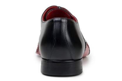 Belvedere Nero Black Genuine Crocodile Dress Shoe