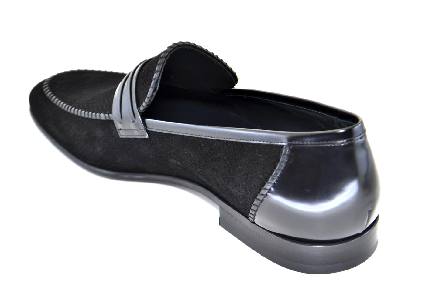 C130-3417HS- Perforated Suede- Black