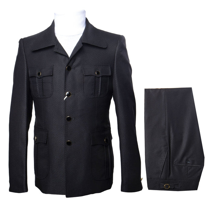 Rossi Man DUKE RM1769 Slim Fit Black 3-Piece Suit for Men | Modern Formalwear