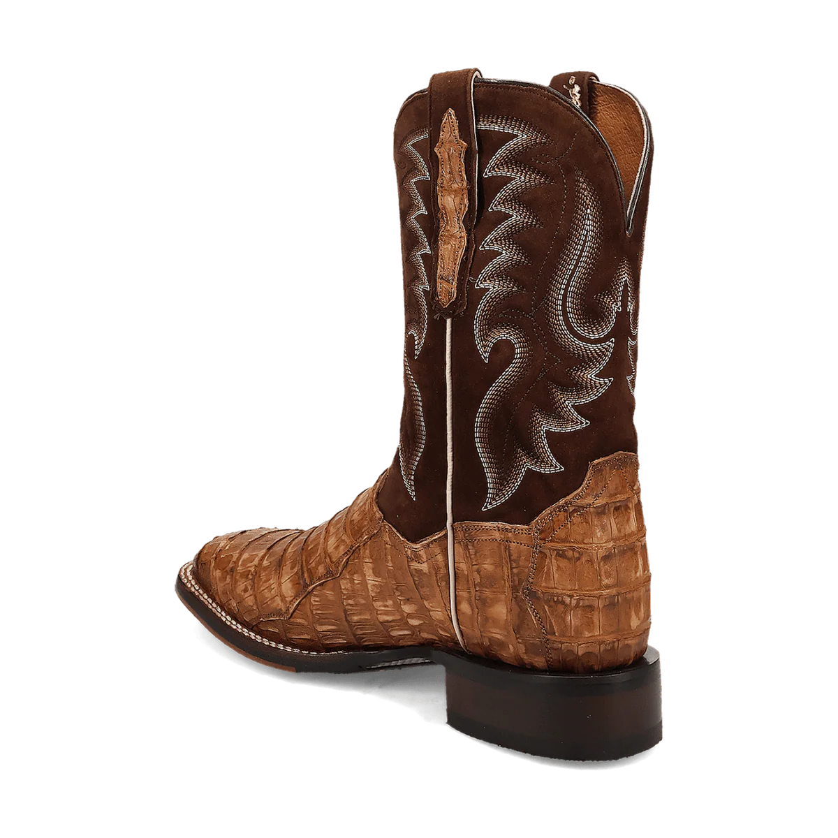 Dan Post Mens Leon Brass/Brown Caiman Leather Western Boots