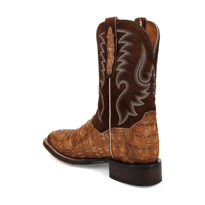 Dan Post Mens Leon Brass/Brown Caiman Leather Western Boots