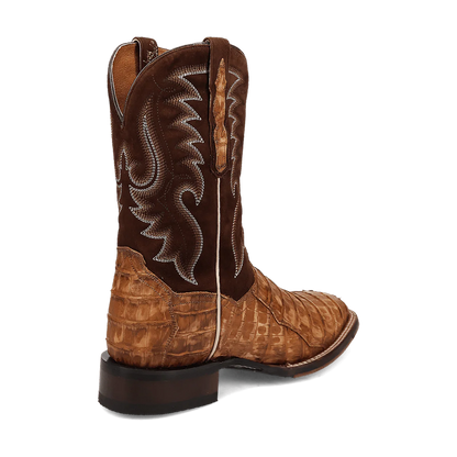 Dan Post Mens Leon Brass/Brown Caiman Leather Western Boots