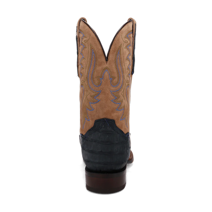 Dan Post Men's Leon Denim & Tan Caiman Square Toe Western Boots