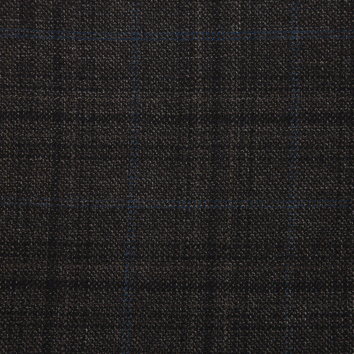 Saco vaquero - Western Sport Coat - Western Blazer- Mens Two Button Classic Fit 100% Wool Sport Coat Blazer In Dark Brown Windowpane Plaid