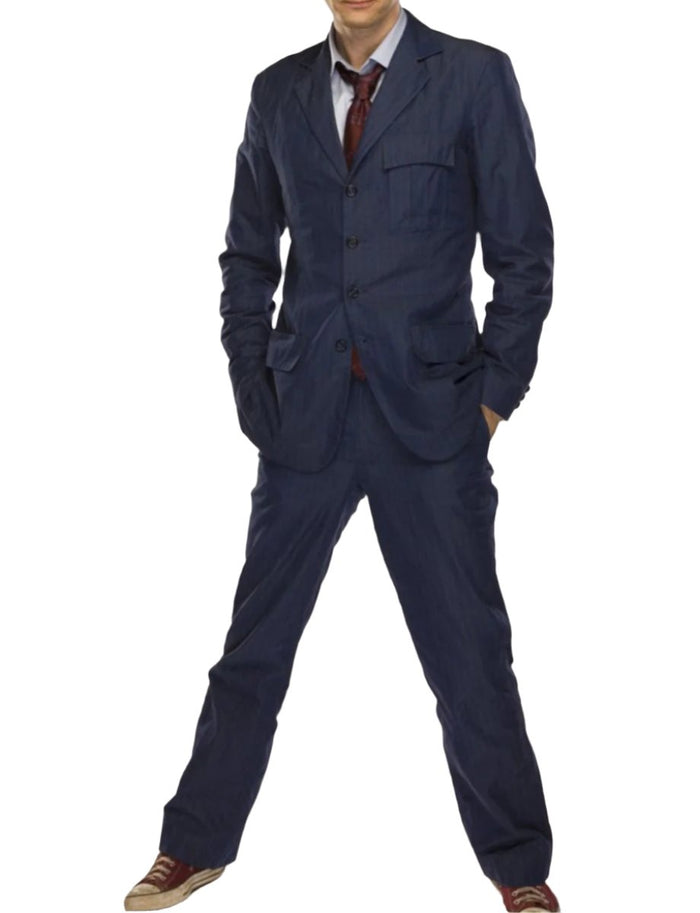 Buy David Tennant 10th Doctor blue suit for men, custom made Doctor Who inspired suit with tailored fit and premium fabric