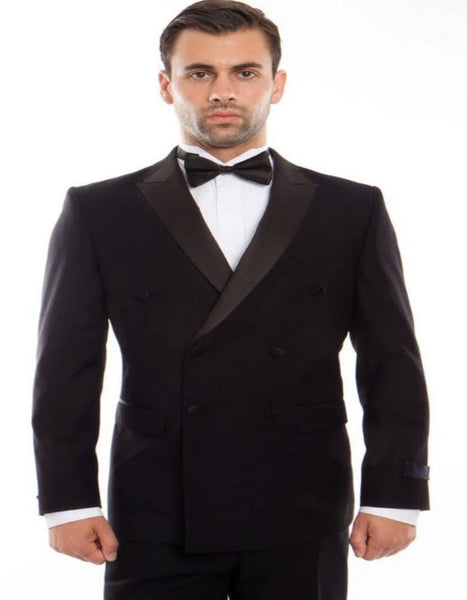 Black 2 Piece Slim Fit Double Breasted Tuxedo main image 1