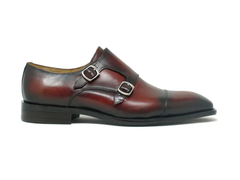 Double Monk Straps Leather Loafer Carrucci