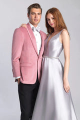 Velvet Blazer - Mens Blazer - Dinner Jacket "Venice" Dusty Rose Velvet Dinner Jacket - Separates - Men's Tuxedo USA