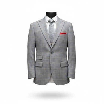 Men’s Double Breasted Suit in Camel, Bronze & Charcoal – Regular Fit Formal Suit with Flat Front Pants