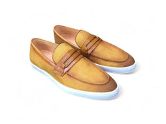 embossed-leather-strap-linen-sneaker