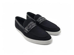 embossed-leather-strap-linen-sneaker