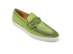 embossed-leather-strap-linen-sneaker