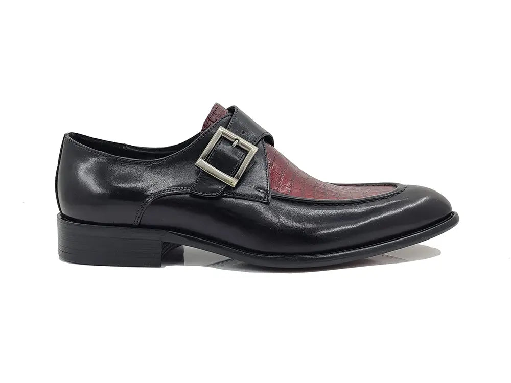 Carrucci Alligator Embossed Leather Derby