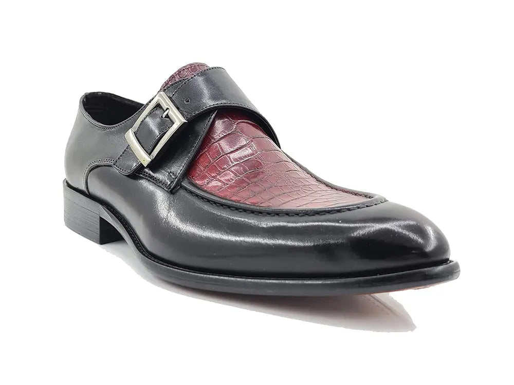 Carrucci Alligator Embossed Leather Derby