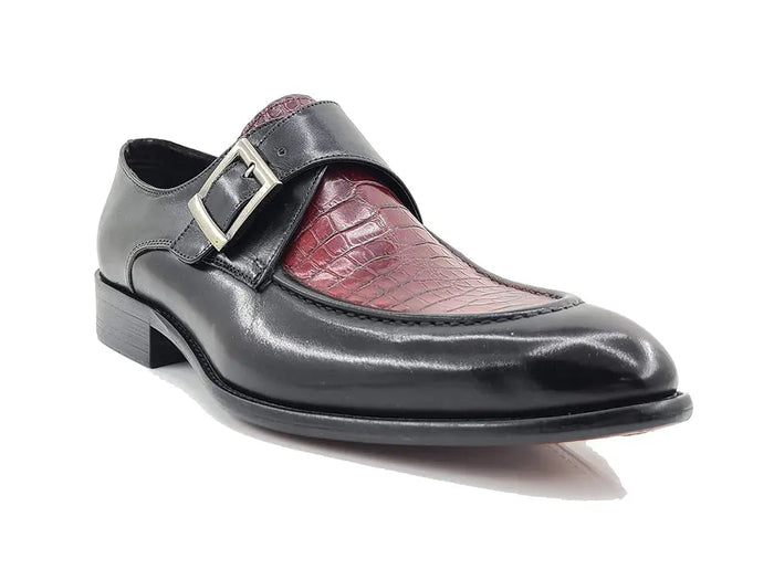 Carrucci Alligator Embossed Leather Derby