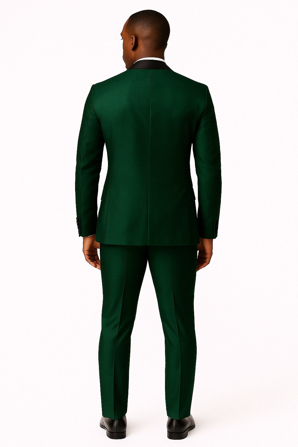 Mens Emerald Green Tuxedo with Black Satin Shawl Lapel 