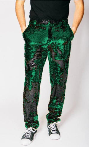 dress Mens Sequin Pants - Emerald Green Dress Party Pants dress Mens Sequin Pants - Emerald Green Dress Party Pants