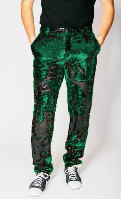 dress Mens Sequin Pants - Emerald Green Dress Party Pants dress Mens Sequin Pants - Emerald Green Dress Party Pants