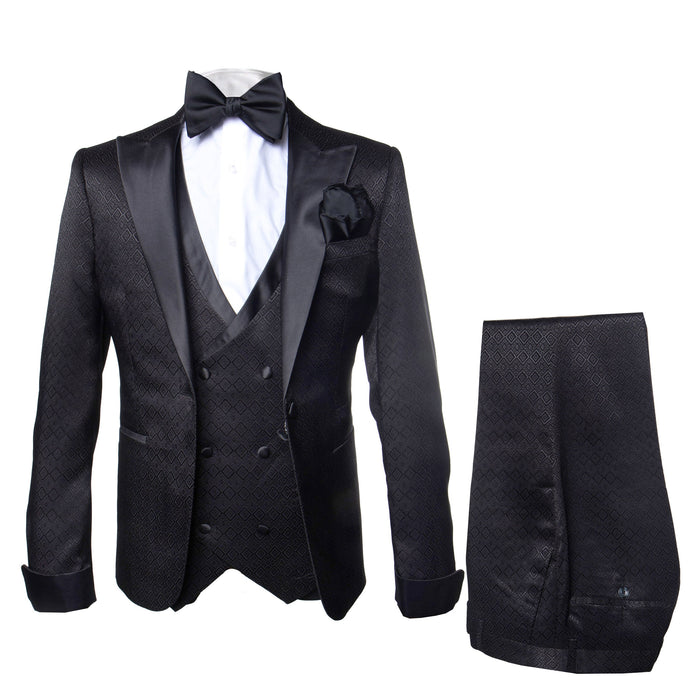Modern Men's Black Suit - Rossi Man Ford Slim Fit Design | RM1912