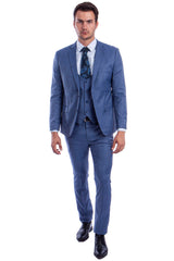 blue-plaid-mens-skinny-fit-suit-with-two-button-vest-low-cut