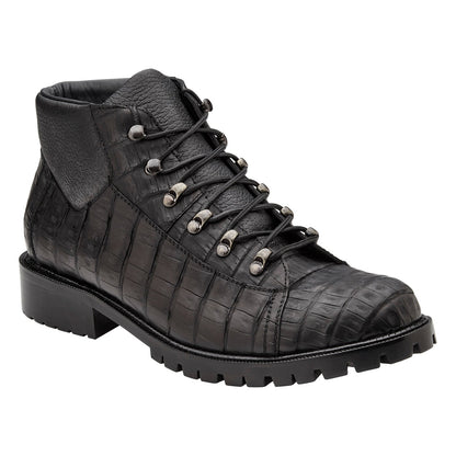 Belvedere Felipe Black Oiled Leather Luxury Dress Shoe