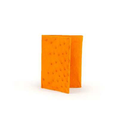 Mens Smooth Ostrich Trifold Wallet in Buttercup