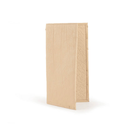 Smooth Ostrich Checkbook Cover in White