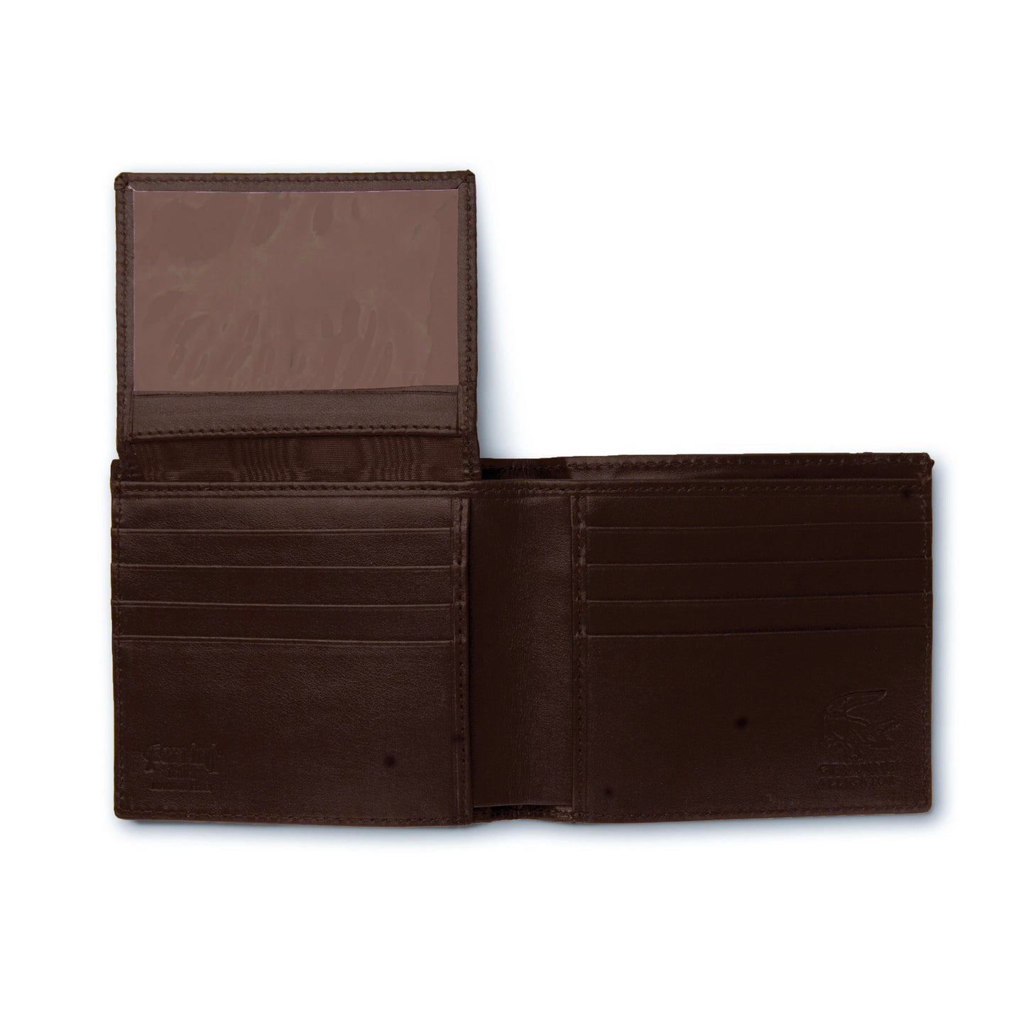 Mens Alligator Billfold Wallet in Brown