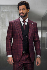 mens-designer-vested-wide-peak-lapel-houndstooth-plaid-suit-in-burgundy