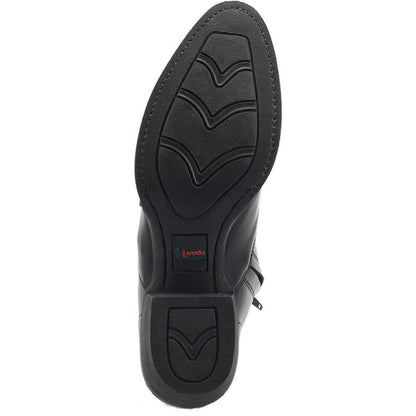 Laredo Fletcher Black Leather Round Toe Boots for Men