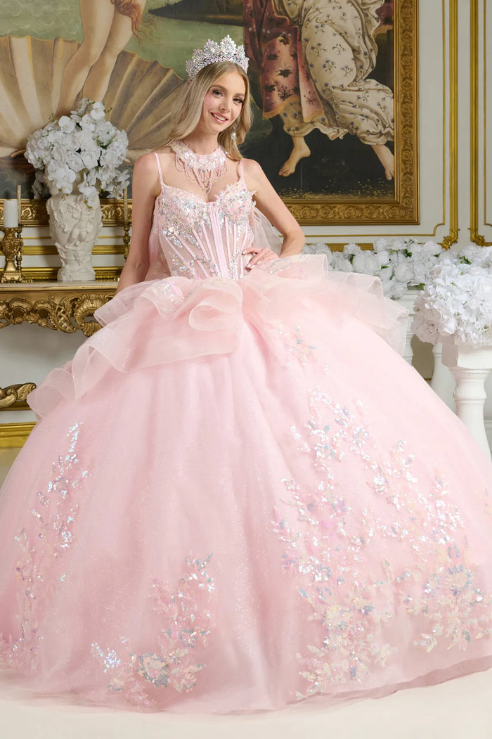 Sleeveless Cape Ball Gown by Elizabeth KGL3645
