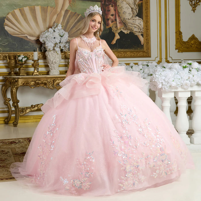 Sleeveless Cape Ball Gown by Elizabeth KGL3645