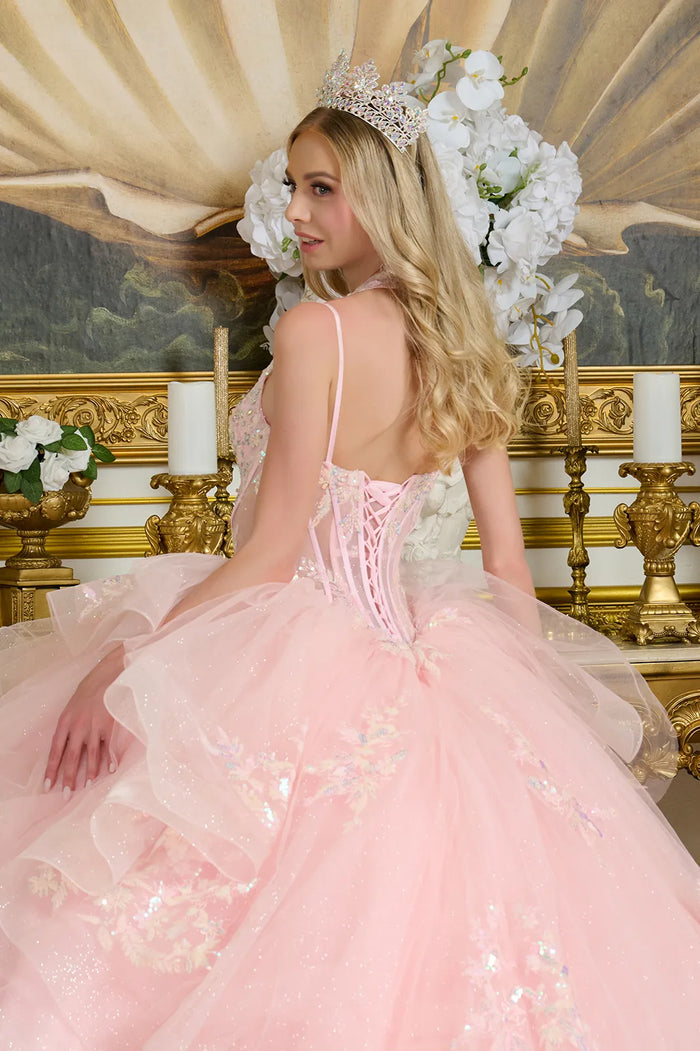 Sleeveless Cape Ball Gown by Elizabeth KGL3645