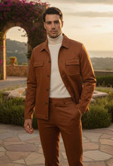 mens-two-piece-slim-fit-faux-leather-casual-suit-brown