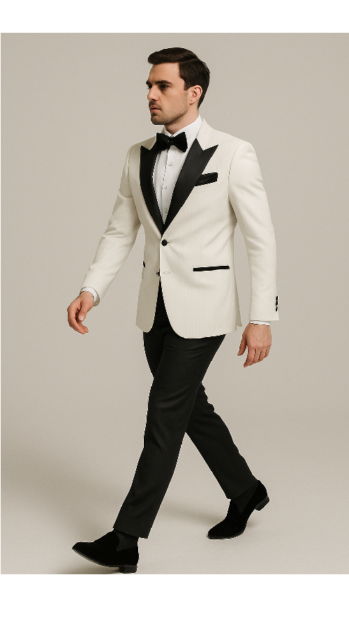 Black Gatsby Tuxedo ?? Classic 1920s-Inspired Men??s Formal Suit