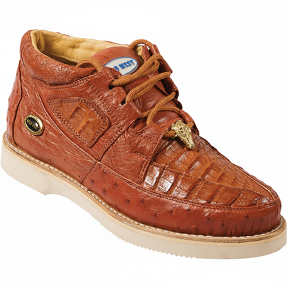 Men's Wild West Boots Caiman and Ostrich Skin Shoe 2ZA050203