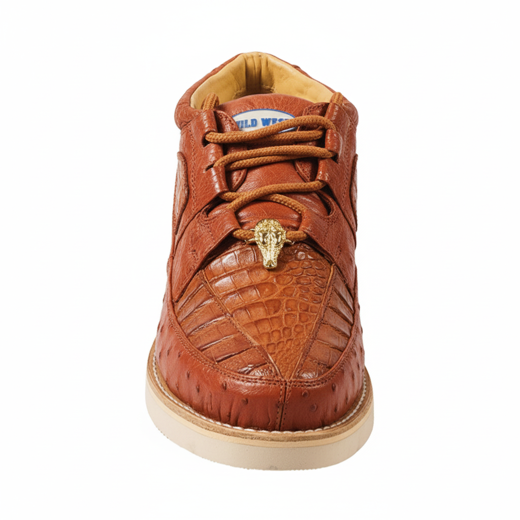 Men's Wild West Boots Caiman and Ostrich Skin Shoe 2ZA050203