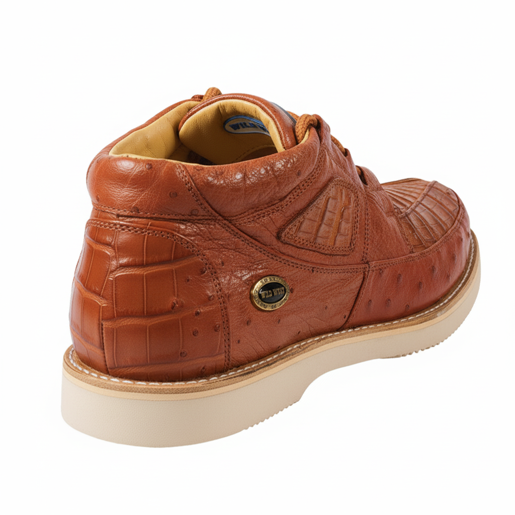 Men's Wild West Boots Caiman and Ostrich Skin Shoe 2ZA050203