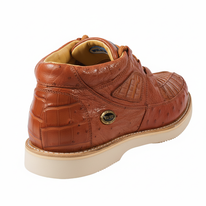 Men's Wild West Boots Caiman and Ostrich Skin Shoe 2ZA050203